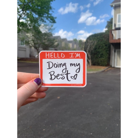 Motivational Sticker Pack for Hydro Flasks, Laptops, Cars| Doing My Best Sticker - Picture 3 of 7